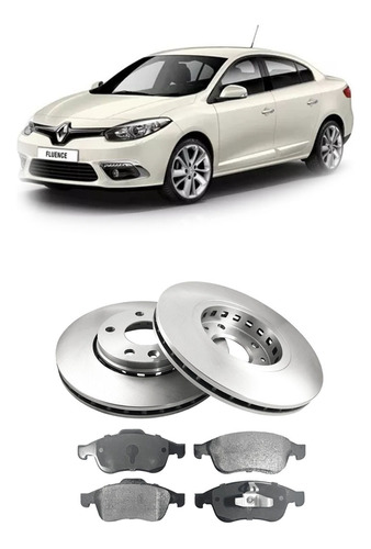 Juego Discos Y Pastillas Renault Fluence Gr Frenos