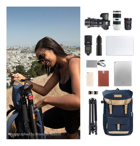 Para Mochila De Cámara Multifuncional K&f Concept