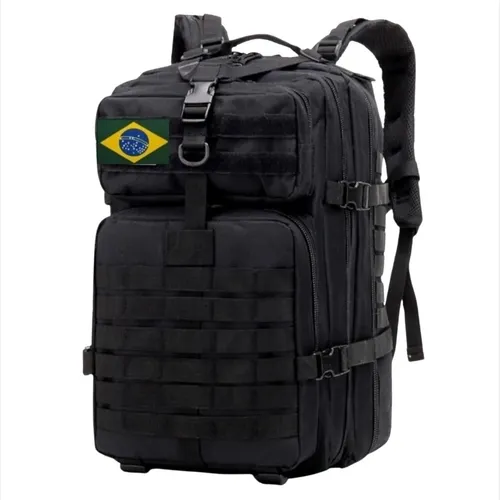 Mochila Masculina Impermeável Reforçada Grande 50 Litros Cor Preto