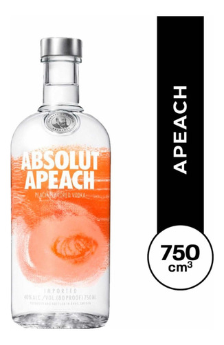 Absolut Vodka Apeach Frutas Tropicales Importado