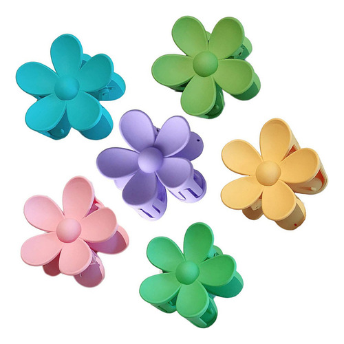 Pinzas Pequeñas De Acrílico For El Pelo, 6 Unidades, De Plá
