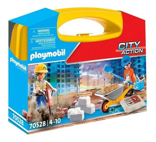 Playmobil 70528, Maletín Construcción, City Action 42 Piezas