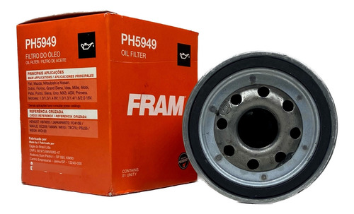 Filtro Óleo Fiat Siena 1.0 8v Fire 2000 A 2016 Ph5949 Fram
