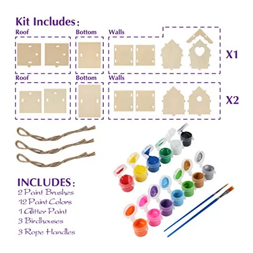 Kit De Casas Pájaros Diy Niños, Construye Tu Propia C...