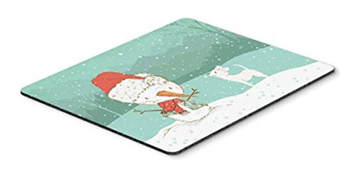 Imagen 1 de 1 de Alfombrilla De Raton Blanca De Navidad Muñeco De Nieve Chi