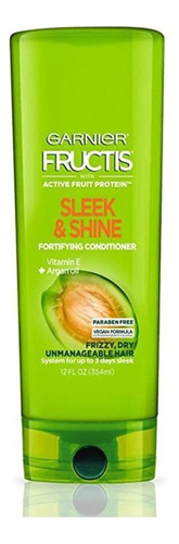 Acondicionador Garnier Fructis Sleek &amp; Shine, Rizado, S.