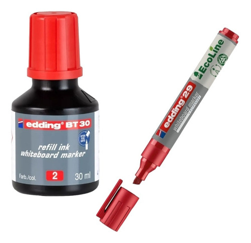 Set Marcador Recargable + Tinta 30 Ml +borrador Imantado