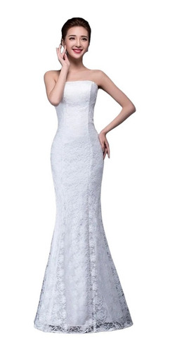 Imagem 1 de 4 de Vestido De Noiva Sereia Em Renda Importado Pronta Entrega