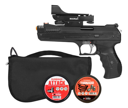 Pistola .22 Rossi Beeman Com Mira Dot + Capa + 02 Chumbinhos