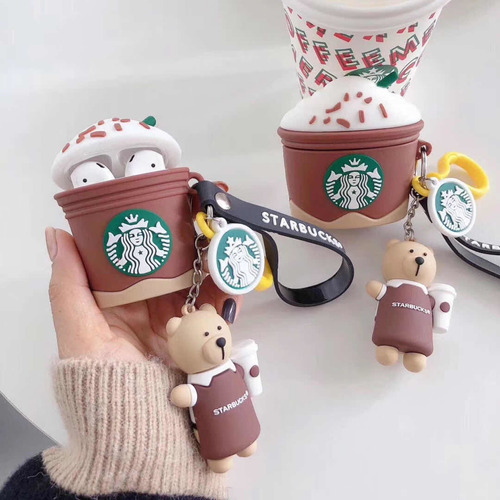 Funda AirPods Pro Diseño ( Llavero Starbucks )