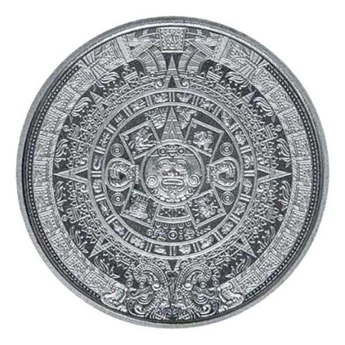 Medallas Emperador Cuauhtémoc Calendario Azteca Plata Onzas