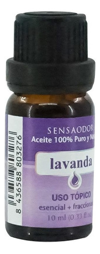 Aceite Esencial Fraccionado Sensaodor Aroma Lavanda 10 Ml