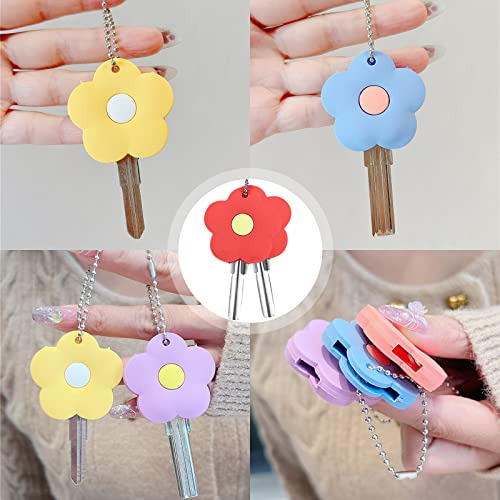 Identificadores De Silicona Para Llaves Fundas Llaveros Flor