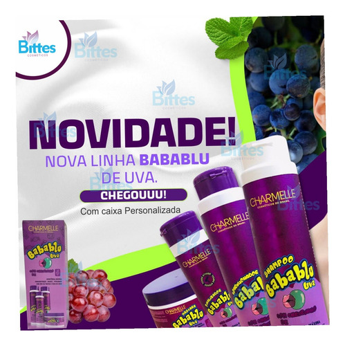 10 Kits Babablu Uva Cheirinho De Uva Charmele Revenda