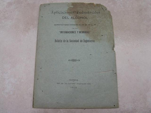 Mercurio Peruano: Boletin Aplicaciones Industral Alcohol L25