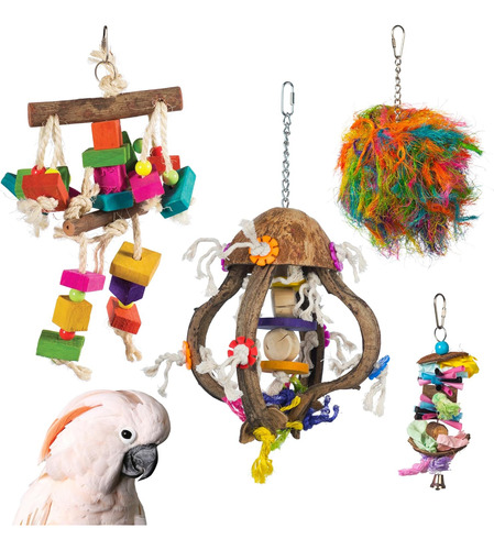 Pet Products Paquete De Juguetes De 4 Piezas Big Birds And P