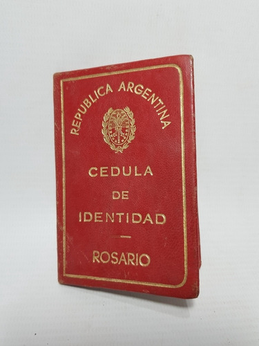 Antiguo Carnet Cédula Identidad Rosario 1947 Mag 57476