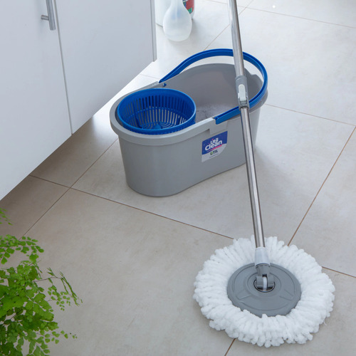 Mop Giratório Com Cesto De Plástico