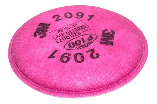 Kit 10 Filtro 3m 2091 P3 Particulados Para Mascara N95 Cor Rosa