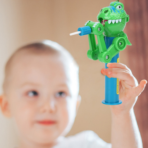 Robot Con Forma De Dinosaurio Para Comer Piruletas, Bonito Y