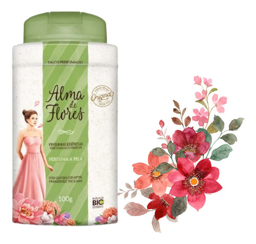Kit 12 Talco Alma De Flores Tradicional 100g - Memphis