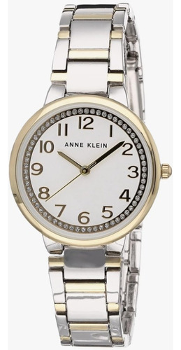 Reloj Mujer Anne Klein Cristal Mineral 32 Mm Ak/3779svrt