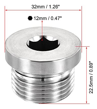Tapa Rosca M27x2 Acero Inoxidable Para Terminar Tubos
