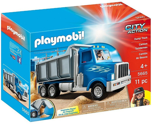 Playmobil 5665 City Action Camion Volcador Camion De Basura