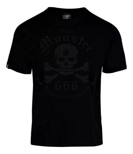 Playera Logo King Monster Black 666 