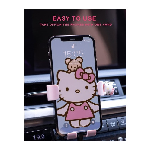 Soporte Celular Para Auto Práctica Forma Hello Kitty