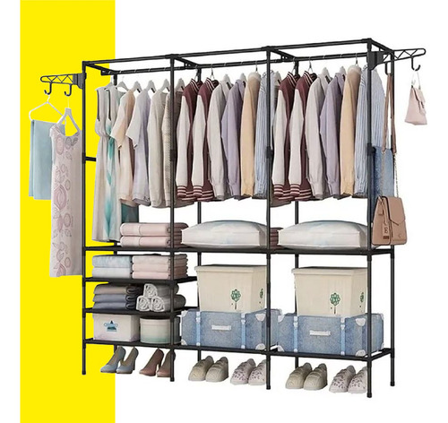  Organizador Closet Calzado Perchero 3 Espacios Multifuncion