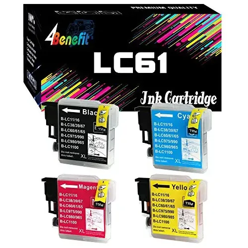 Pack De 8 Cartouches D'encre Compatibles Pour Imprimantes Brother - DCP-145C/163C/165C/167C, Couleurs CMJN