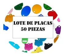 Comprar Lote 50 Placas Identificación Aluminio Mascotas Dije Pulsera