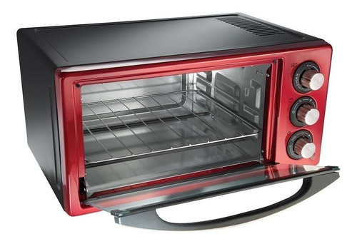 Imagen 2 de 3 de Horno de mesa eléctrico Oster Gran Taste TSSTTV15L 15L rojo 220V