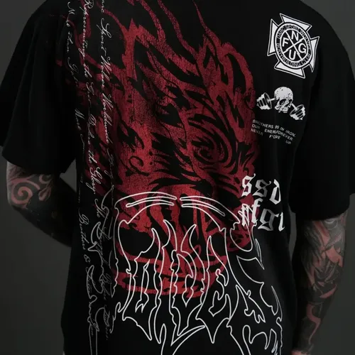 Camiseta De Rua Darc Sport Wolves Nfgu Flame Wolf Gothic
