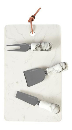 Set Tabla Para Quesos Simple Cook Silver
