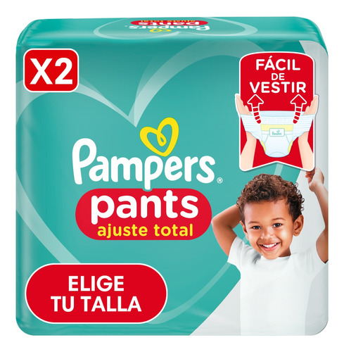 2 Paquetes Pañales Pampers Pants Ajuste Total - Elige Talla