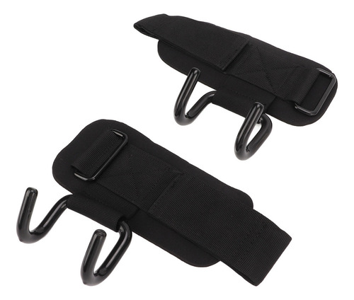 Correas De Agarre De Gancho 2 Piezas Muñequera Nylon Acero A