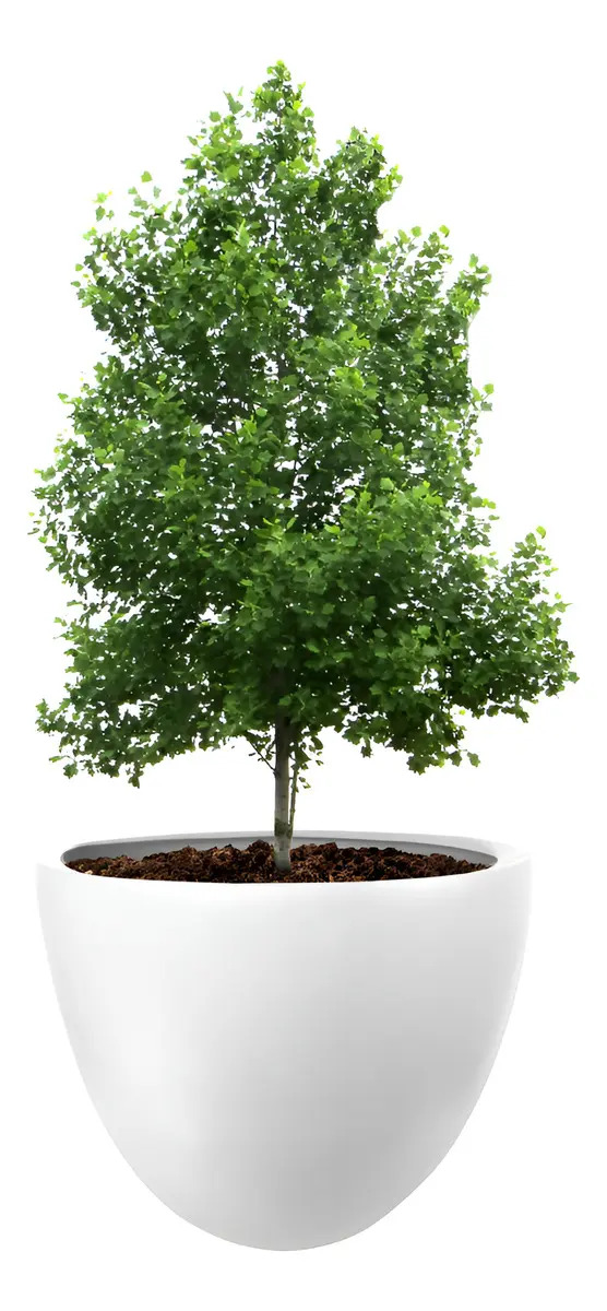Maceta Decorativa Interior Y Exterior Grande 45 L 1 Pieza Color Blanco Bis