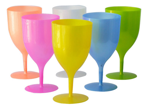 Copas Desechables De Cristal De Pascua De Colores, 6 Unidade