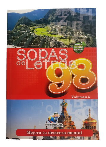 Libro Sopa De Letras 98 Paginas C/u 12 Libros Diferentes 