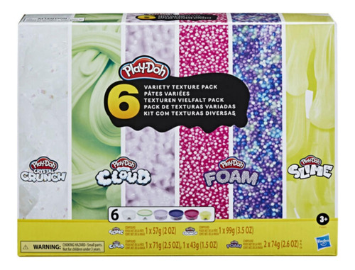 Play Doh 6 Pack De Texturas Variadas