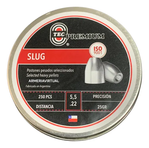 comprar Postones Slug Tec Premium 25 Grains X 5 Latas
