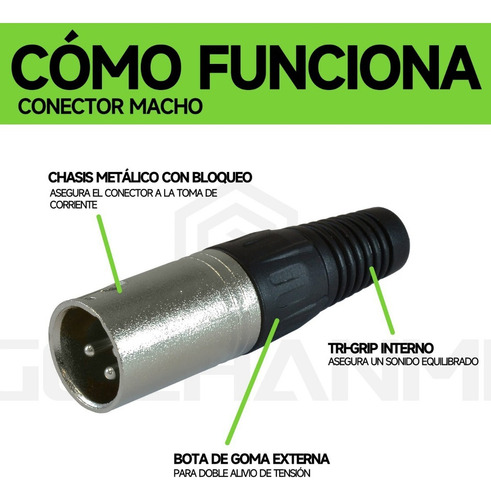 Cable Xlr Para Microfono Coneccion Pro Macho/hembra De 8m