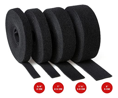 Reusable Hook & Loop Strong Grip Fastener Roll 3/4 X 1...