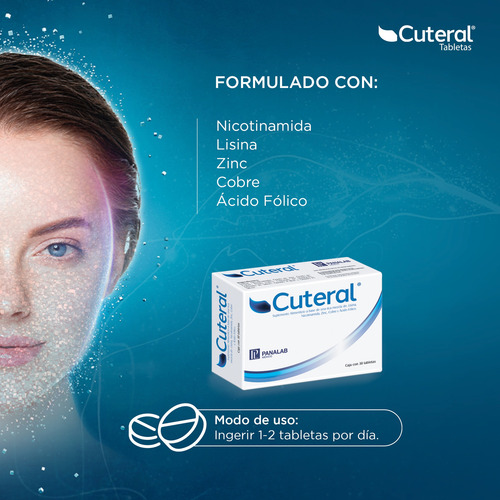 Cuteral Suplemento Alimenticio Antiacné Nicotinamida 30 Tabs