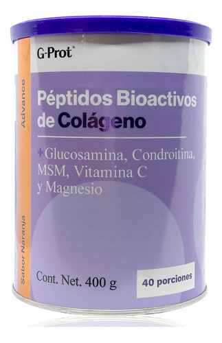 Péptidos De Colágeno Glucosamina Mg 400 G Naranja G-prot