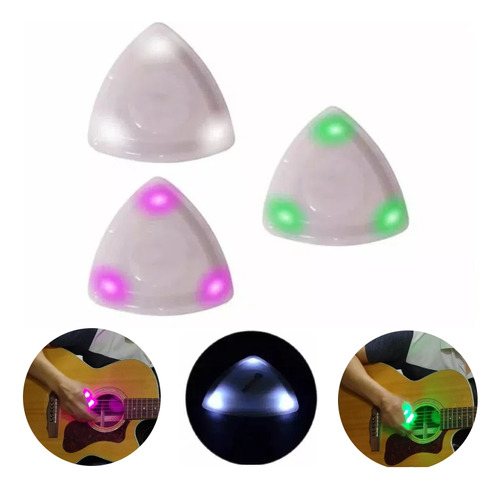 3 Peças De Guitarra Baixo Iluminada Por Led