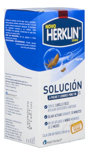 Herklin Novo 2000 Shampoo Solución 5 % Caja Con Frasco Con 6