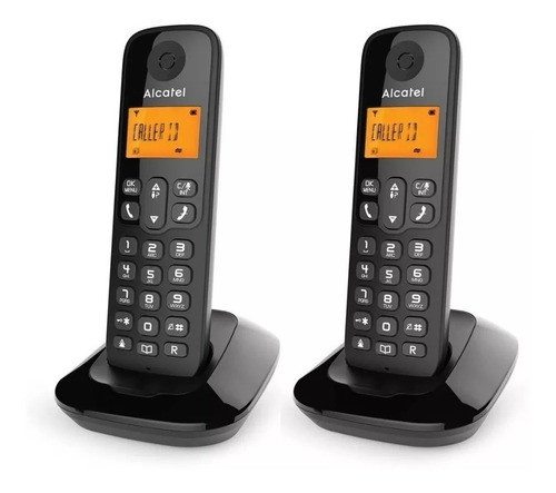 Teléfono Inalámbrico Doble Alcatel E355 Color Negro